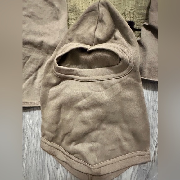 BROWN POLYPRO POLYPROPYLENE ECWCS COLD WEATHER THERMAL UNDERSHIRT AND HOOD GEAR - Picture 4 of 6